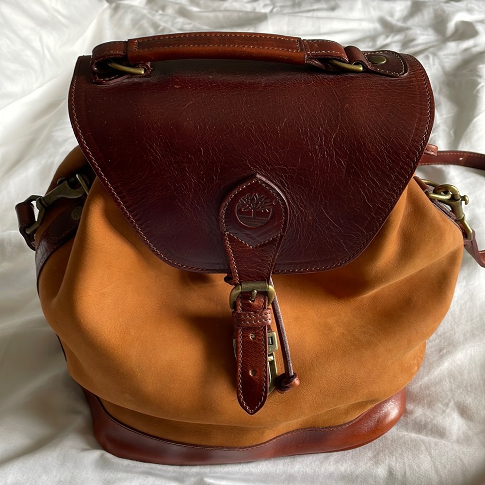 Vintage RARE Auth Timberland Nubuck and Leather bag